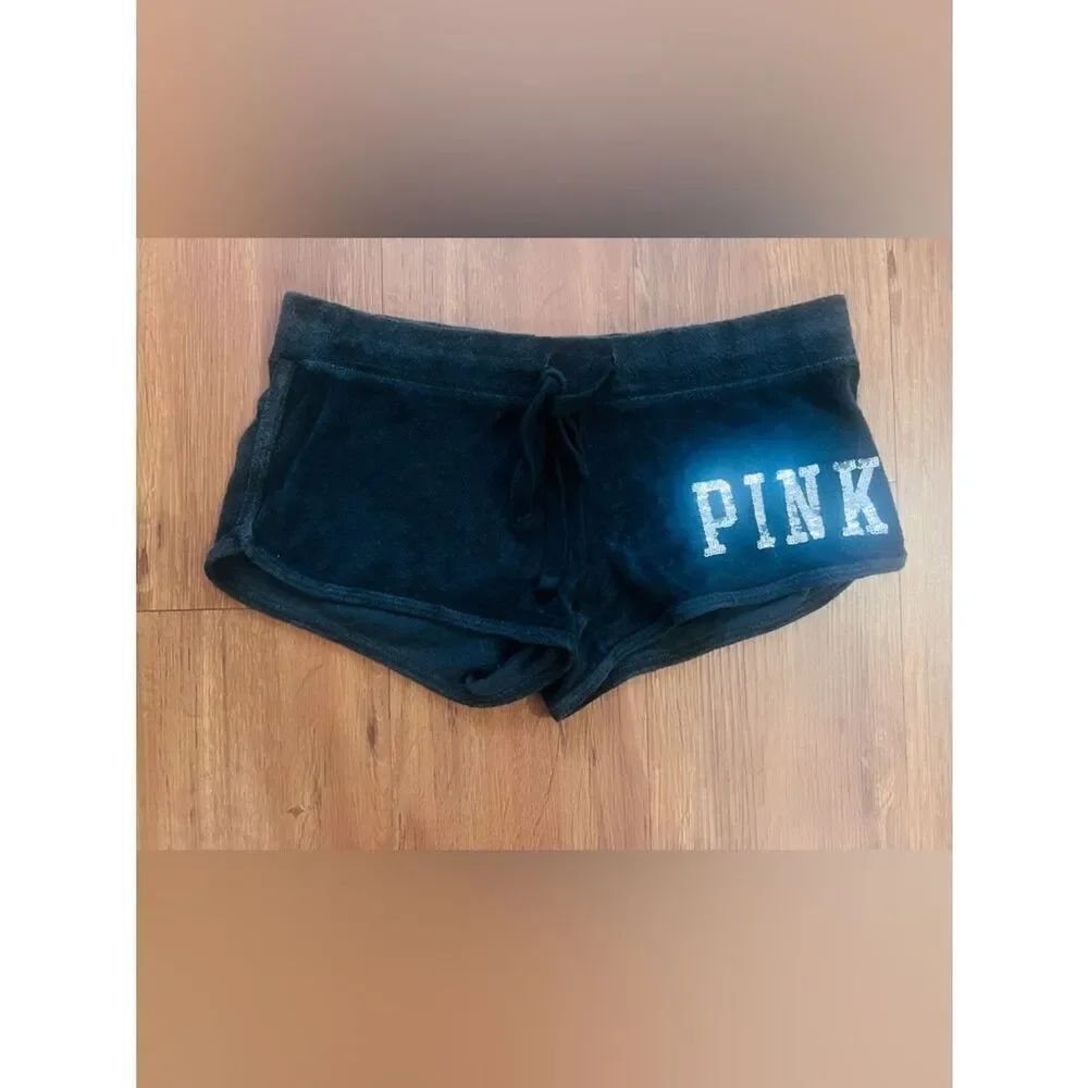 Vs Pink y2k velour vintage bling shorts XS - Picture 8 of 10